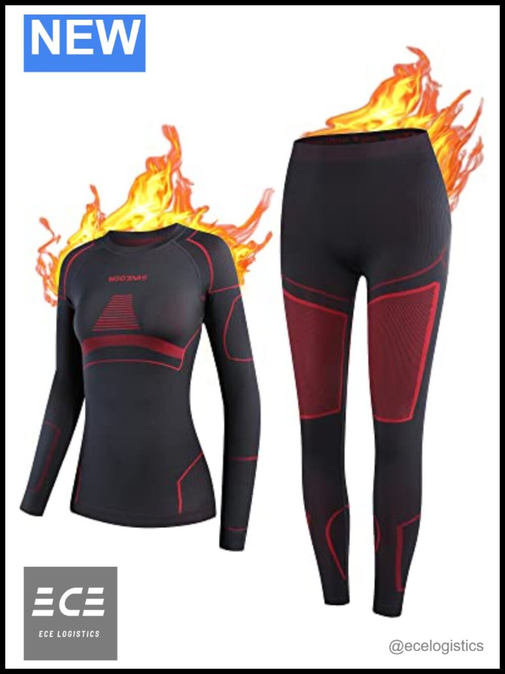 NOOYME Womens Thermal Underwear Set Polyester Nylon Spandex Base Layer Long